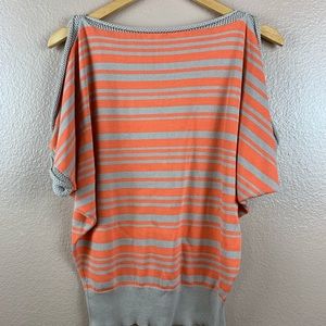 Trina Turk Peek a boo shoulder sweater, Sz M
